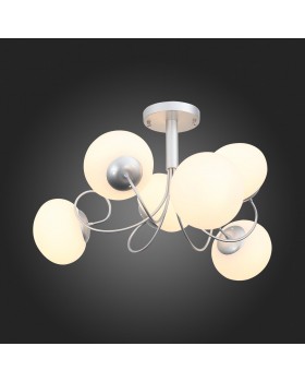 SL717.502.06 Люстра потолочная Серебристый/Белый E27 6*40W ACINI-foto5