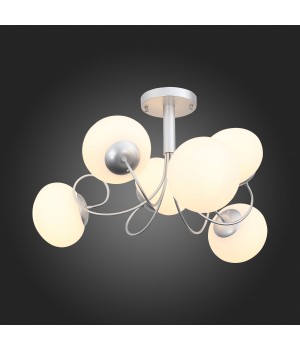 SL717.502.06 Люстра потолочная Серебристый/Белый E27 6*40W ACINI-foto5