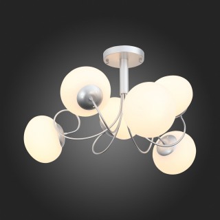 SL717.502.06 Люстра потолочная Серебристый/Белый E27 6*40W ACINI-foto5