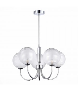 SLE1096-103-05 Светильник подвесной Хром/Прозрачный G9 5*5W AVEIRO-foto2