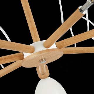 SLE103802-07 Люстра потолочная Светлое дерево, Белый/Белый E27 7*60W BALCAMO-foto6