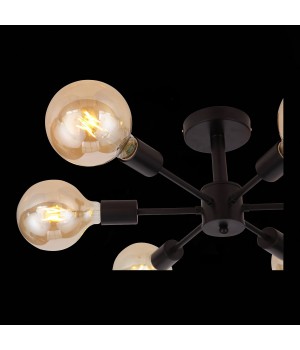 SL419.402.06 Люстра потолочная Черный E27 6*60W ANO-foto3