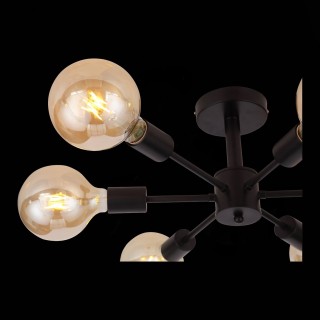 SL419.402.06 Люстра потолочная Черный E27 6*60W ANO-foto3