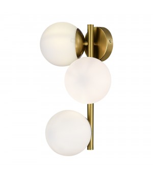 SLE1191-201-03 Бра Золотистый/Белый E27 3*60W FRATTA-foto3