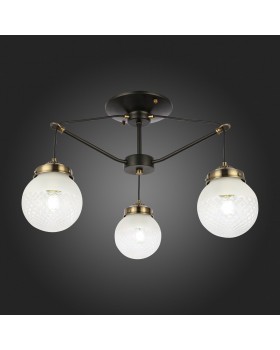 SLE110302-03 Светильник подвесной Черный, Бронза/Прозрачный, Белый E27 3*60W STRICCE-foto7