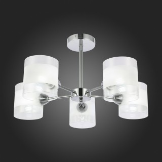 SLE102802-05 Люстра потолочная Хром/Прозрачный, Белый E14 5*40W MIENTO-foto7