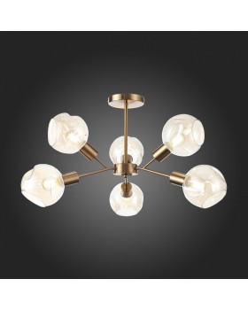 SLE155302-06 Люстра потолочная Античная медь/Янтарный E14 6*60W GENTORE-foto5