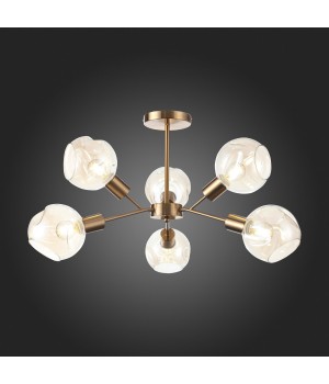 SLE155302-06 Люстра потолочная Античная медь/Янтарный E14 6*60W GENTORE-foto5