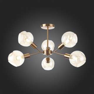 SLE155302-06 Люстра потолочная Античная медь/Янтарный E14 6*60W GENTORE-foto5