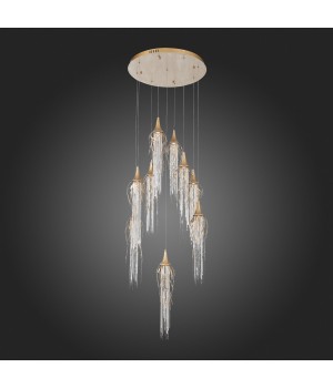 SL1116.203.09 Светильник подвесной ST-Luce Золотой с патиной/Золотой с патиной, Никель LED 9*5W 3000K SALICA-foto4