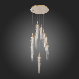 SL1116.203.09 Светильник подвесной ST-Luce Золотой с патиной/Золотой с  патиной, Никель LED 9*5W 3000K SALICA-foto4