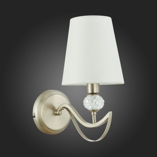 SLE111201-01 Бра Никель, прозрачный/Белый E14 1*40W BERGAMO-foto6