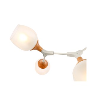 SLE113502-05 Люстра потолочная Белый, Светлое дерево/Белый E27 5*60W CIOTOLLA-foto3