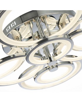 SLE200312-08 Светильник потолочный Хром/Белый LED 1*256W 3000-6000K LETO-foto6