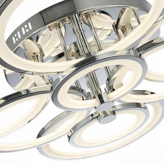 SLE200312-08 Светильник потолочный Хром/Белый LED 1*256W 3000-6000K LETO-foto6