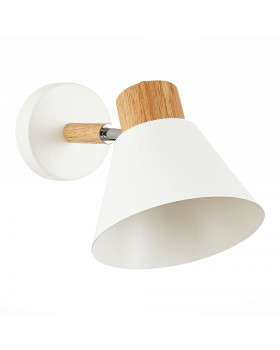 SLE103701-01 Светильник настенный Светлое дерево, Белый/Белый E27 1*60W BUVE-foto2