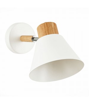 SLE103701-01 Светильник настенный Светлое дерево, Белый/Белый E27 1*60W BUVE-foto2