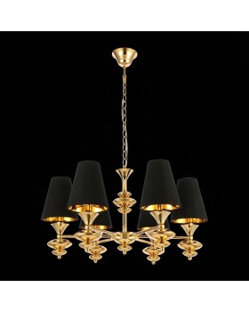 SL1137.203.06 Люстра подвесная Французское золото/Черный E14 6*40W RIONFO-foto5