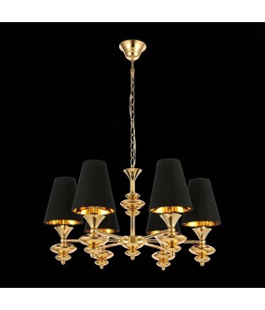 SL1137.203.06 Люстра подвесная Французское золото/Черный E14 6*40W RIONFO-foto5