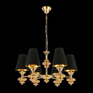 SL1137.203.06 Люстра подвесная Французское золото/Черный E14 6*40W RIONFO-foto5