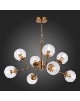 SLE220803-08 Люстра подвесная Латунь/Прозрачный E14 8*40W ANDRIA-foto5