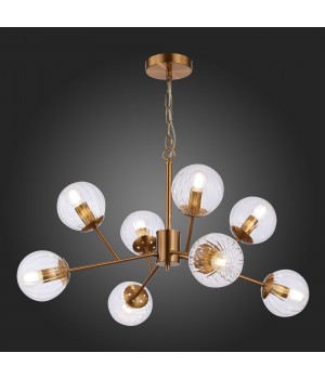 SLE220803-08 Люстра подвесная Латунь/Прозрачный E14 8*40W ANDRIA-foto5