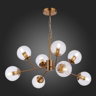 SLE220803-08 Люстра подвесная Латунь/Прозрачный E14 8*40W ANDRIA-foto5