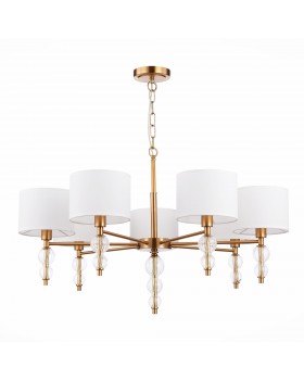 SLE105713-07 Люстра подвесная Латунь, Прозрачный/Белый E14 7*40W RAMER-foto2