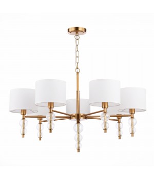 SLE105713-07 Люстра подвесная Латунь, Прозрачный/Белый E14 7*40W RAMER-foto2