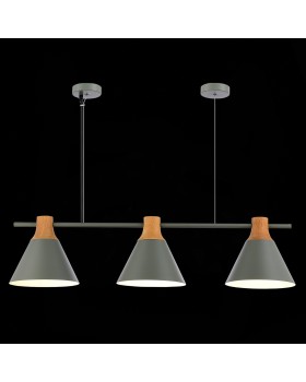 SLE125113-03 Светильник подвесной Серый/Серый, Светлое дерево E14 3*40W MODICA-foto5