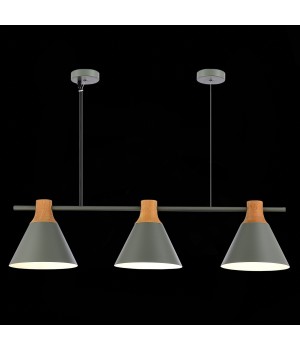 SLE125113-03 Светильник подвесной Серый/Серый, Светлое дерево E14 3*40W MODICA-foto5