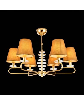 SL1139.203.06 Люстра подвесная Французское золото/Бежевый E14 6*40W ESCALLA-foto4