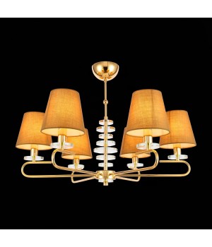 SL1139.203.06 Люстра подвесная Французское золото/Бежевый E14 6*40W ESCALLA-foto4
