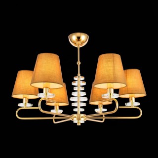 SL1139.203.06 Люстра подвесная Французское золото/Бежевый E14 6*40W ESCALLA-foto4
