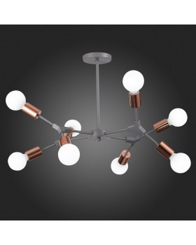 SLE106403-08 Люстра подвесная Серый, Розовое золото E27 8*60W PALARE-foto4