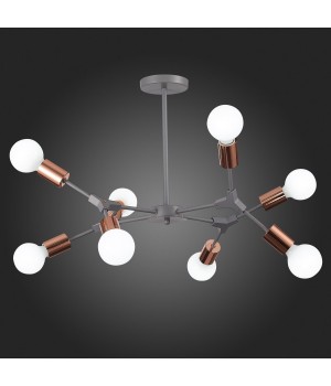 SLE106403-08 Люстра подвесная Серый, Розовое золото E27 8*60W PALARE-foto4