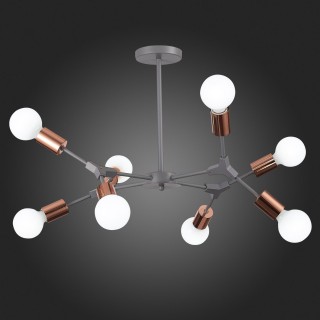 SLE106403-08 Люстра подвесная Серый, Розовое золото E27 8*60W PALARE-foto4