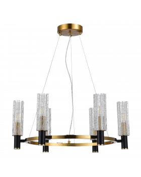 SL1238.303.06 Люстра подвесная ST-Luce Латунь/Кракелированное стекло E14 6*40W CASALI-foto2