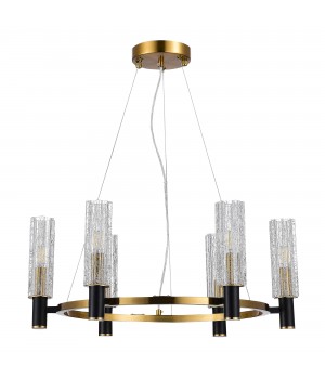 SL1238.303.06 Люстра подвесная ST-Luce Латунь/Кракелированное стекло E14 6*40W CASALI-foto2