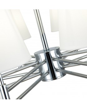 SLE105453-08 Светильник подвесной Хром/Белый E14 8*40W LAGORO-foto10