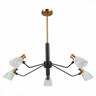 SLE205403-05 Люстра подвесная Черный, Латунь/Белый E14 5*60W LITA-foto2