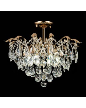 SLE160202-06 Светильник потолочный Французское золото/Прозрачный E27 6*60W KRISTO-foto9