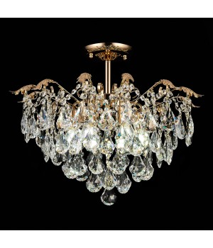 SLE160202-06 Светильник потолочный Французское золото/Прозрачный E27 6*60W KRISTO-foto9