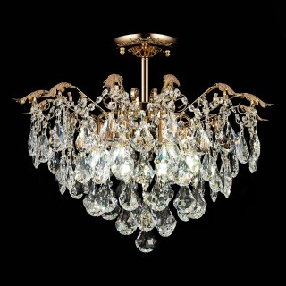 SLE160202-06 Светильник потолочный Французское золото/Прозрачный E27 6*60W KRISTO-foto9