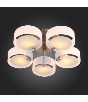 SL483.352.05 Светильник потолочный Бронза/Белый E27 5*60W FORESTA-foto5