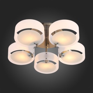 SL483.352.05 Светильник потолочный Бронза/Белый E27 5*60W FORESTA-foto5