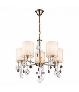 SLE107933-05 Люстра подвесная Бронза/Бежевый E14 5*40W SEVILLA-foto11