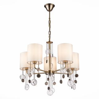 SLE107933-05 Люстра подвесная Бронза/Бежевый E14 5*40W SEVILLA-foto11