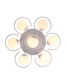 SL418.102.07 Люстра потолочная Серебристый/Белый E27 7*60W GALIO-foto3