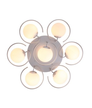 SL418.102.07 Люстра потолочная Серебристый/Белый E27 7*60W GALIO-foto3